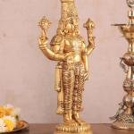 Brass Superfine Tirupati Balaji Statue | 18" Antique Gold Finish | 7kg Temple Grade Masterpiece | Sacred Handcrafted Art | Jaipurio